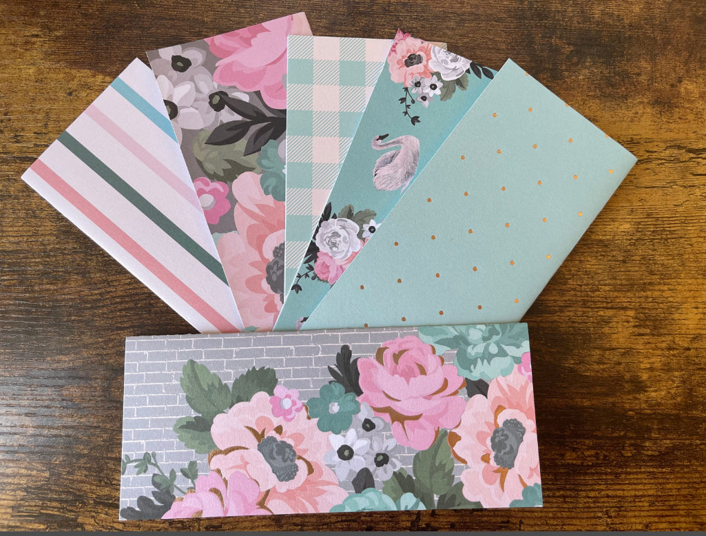 Blue Foral set of 6